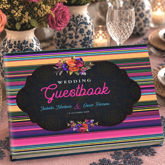Libro De Visitas Boda de flores mexicanas modernas (Subido por el creador)