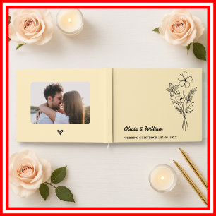 Libro De Visitas Boda de flores silvestres amarillas