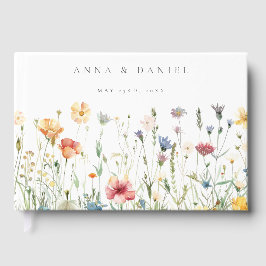 Libro De Visitas Boda de flores silvestres boho chic