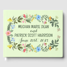 Libro De Visitas Boda de flores silvestres coloridas