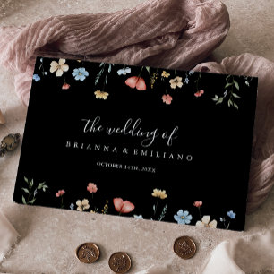 Libro De Visitas Boda de flores silvestres de jardín colorido