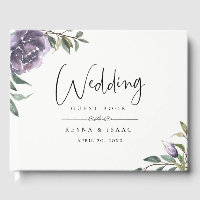 Boda de flores violeta de jardín moderno