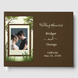 Libro De Visitas boda de foto de árbol rústico