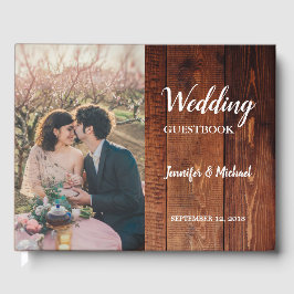 Libro De Visitas Boda de fotografía de novios y novios de granos rú