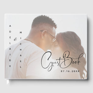 Libro De Visitas Boda de fotografía Minimalista con escritura elega
