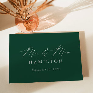 Libro De Visitas Boda de fotografía verde con guión elegante modern