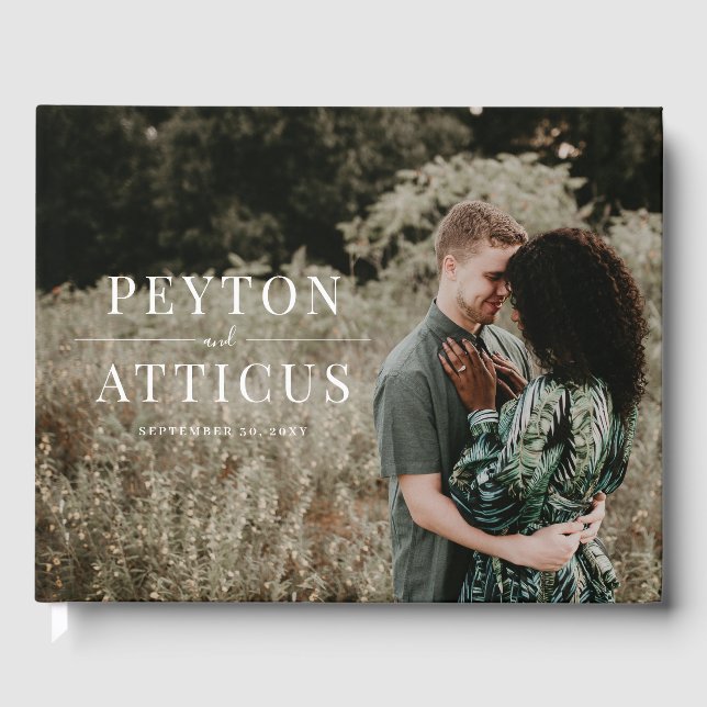 Libro De Visitas Boda de fotografías de compromiso de atmósfera (Anverso)