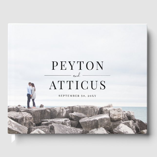 Libro De Visitas Boda de fotografías de compromiso de atmósfera (Anverso)