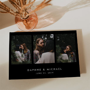 Libro De Visitas Boda de fotografías múltiples de color negro de mo