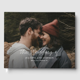 Libro De Visitas Boda de fotografías sencillas con guión moderno