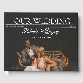 Libro De Visitas Boda de fotos de periódico editorial de revista