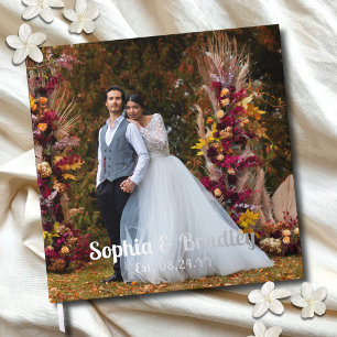 Libro De Visitas Boda de fotos de Relieve metalizado real nombres p