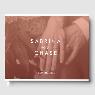 Libro De Visitas Boda de fotos de superposición de color de Rubor