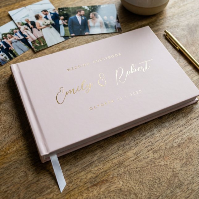 Libro De Visitas Boda de Fotos Rosa y Dorado Rosa (Subido por el creador)