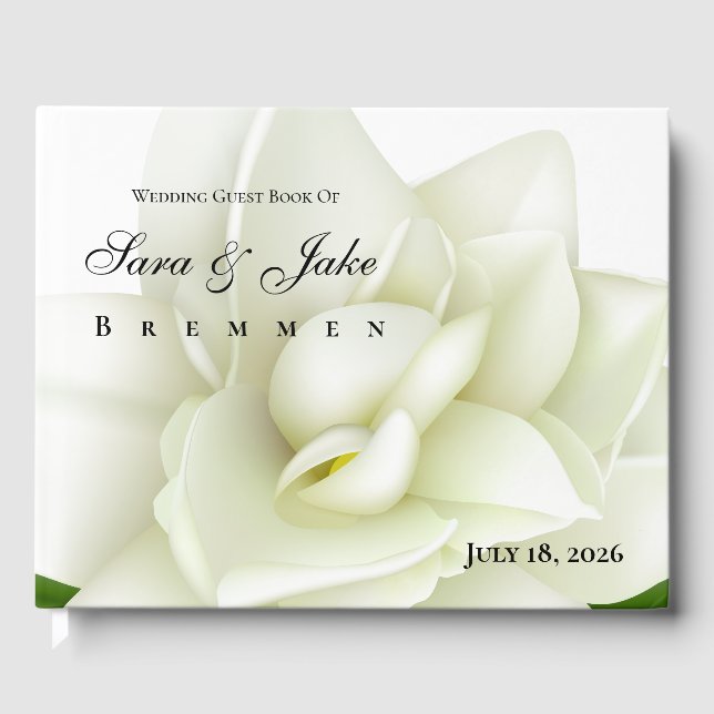 Libro De Visitas Boda de Gardenia Blanca (Anverso)