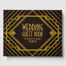 Libro De Visitas Boda de Gatsby Gold 2020
