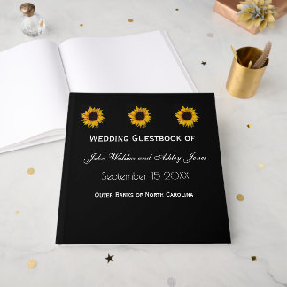 Libro De Visitas Boda de gotas de girasol