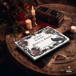 Libro De Visitas Boda de Gothic Raven Rosewood