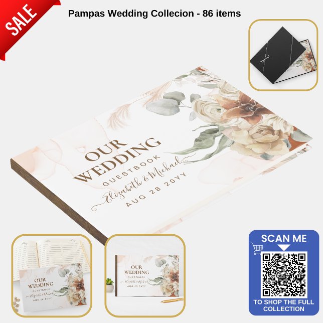 Libro De Visitas Boda de Grass de Terracotta Pampas (Subido por el creador)