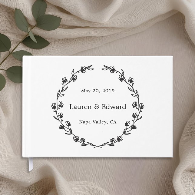 Libro De Visitas Boda de guirnaldas florales rusas (Subido por el creador)