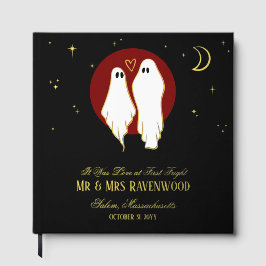 Libro De Visitas Boda de Halloween de Unión de Almas Rojas