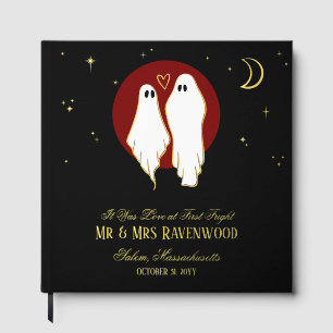 Libro De Visitas Boda de Halloween de Unión de Almas Rojas