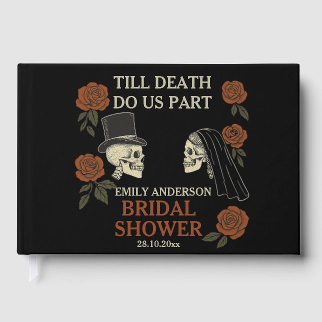 Libro De Visitas Boda de Halloween Hasta que la Muerte nos Separe B (Anverso)