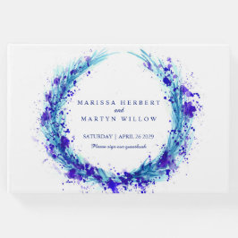 Libro De Visitas Boda de hierba acuática azul