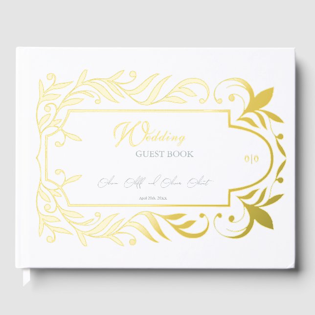 Libro De Visitas Boda de hojas (Anverso)