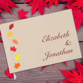 Libro De Visitas Boda de hojas de otoño