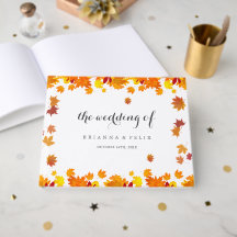 Boda de hojas de otoño rústicas