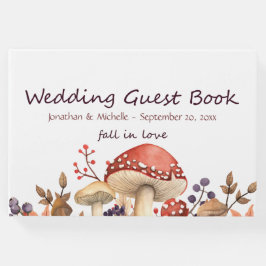 Libro De Visitas Boda de hongos y plantas otoño enamoramiento