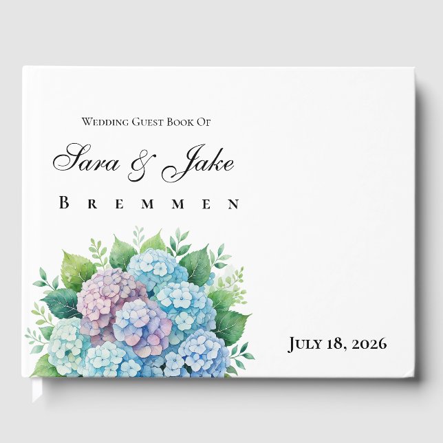 Libro De Visitas Boda de Hortensias (Anverso)