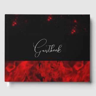Libro De Visitas Boda de incendio rojo