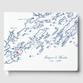 Libro De Visitas Boda de la Bahía de Peaks Island Maine Casco