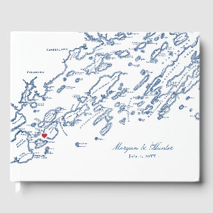 Libro De Visitas Boda de la Bahía de Peaks Island Maine Casco