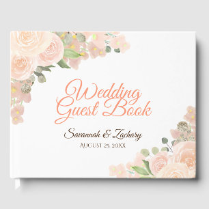 Libro De Visitas Boda de la Moda del Boho floral de la bóveda de co
