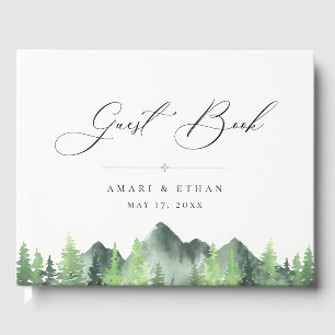 Libro De Visitas Boda de la montaña Woodland Forest Mountain