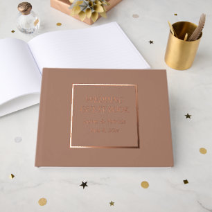 Libro De Visitas Boda de letras estilizadas simples de Mocha
