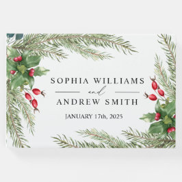 Libro De Visitas Boda de los navidades Red Berries