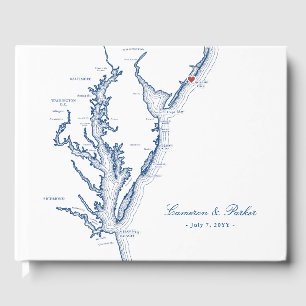 Libro De Visitas Boda de mapas de Atlantic City New Jersey