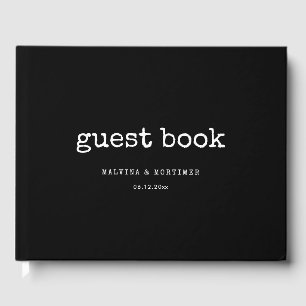 Libro De Visitas Boda de máquina de escribir minimalista