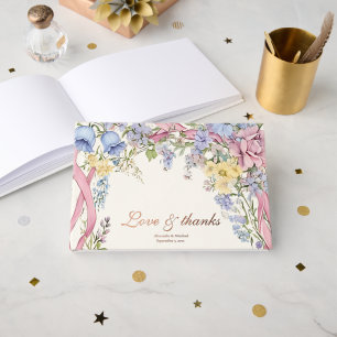 Libro De Visitas Boda de marco floral vintage