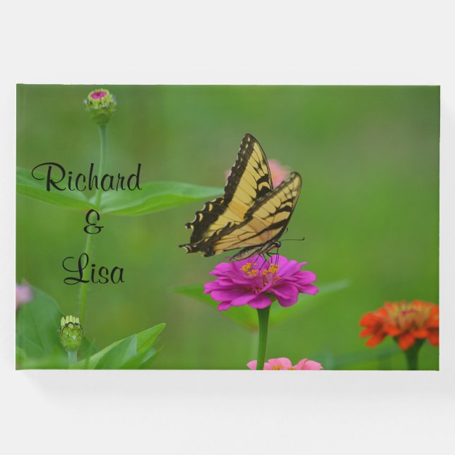 Libro De Visitas Boda de mariposa de verano (Anverso)