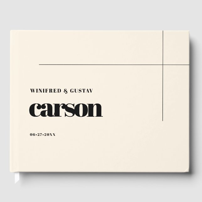 Libro De Visitas Boda de Moda simple (Anverso)