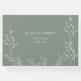 Libro De Visitas Boda de moda verde saga