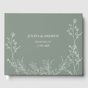 Libro De Visitas Boda de moda verde saga