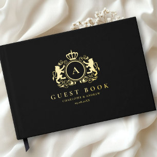 Libro De Visitas Boda de monograma de logotipo específico del clien