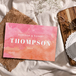 Libro De Visitas Boda de monograma rosa y Naranja moderno negrita