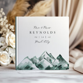 Libro De Visitas Boda de Montaña en Acuarela Highland